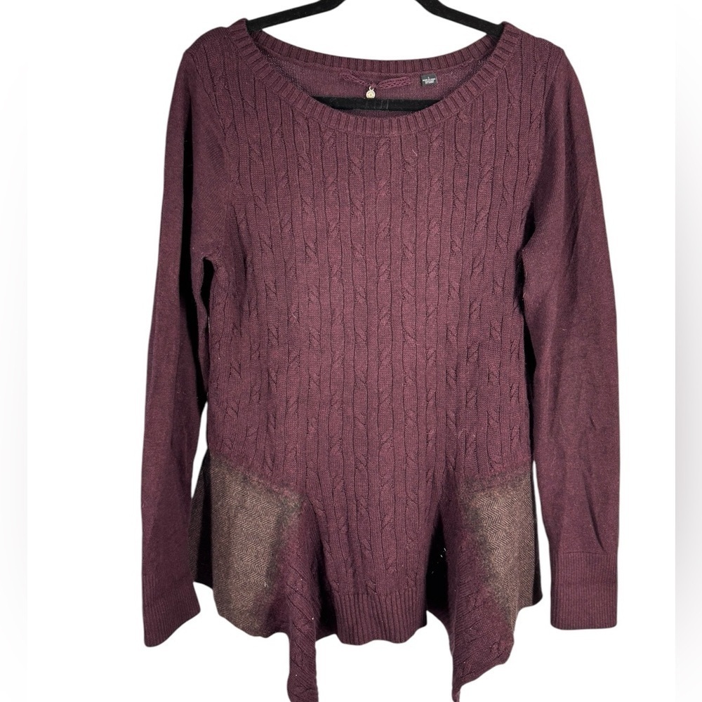 Anthropologie Aubrey cable knit sweater Large